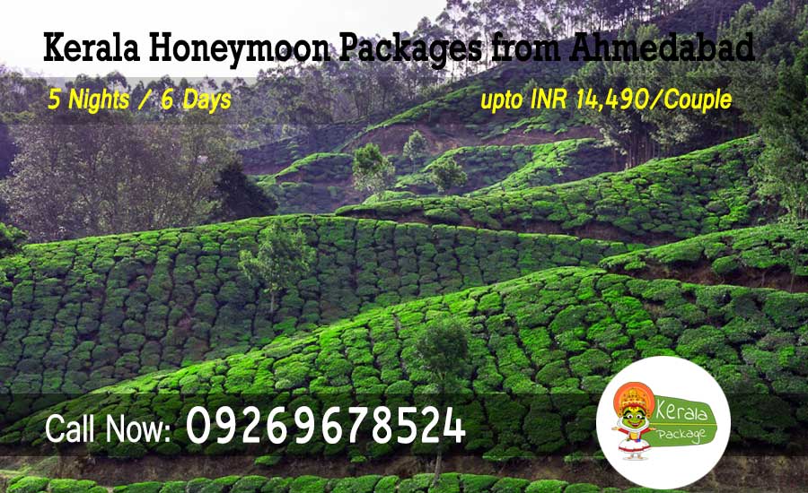 Kerala honeymoon packages from Ahmedabad by flight