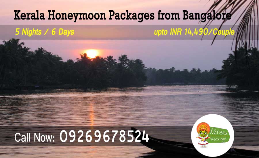 Kerala honeymoon packages from Bangalore by flight