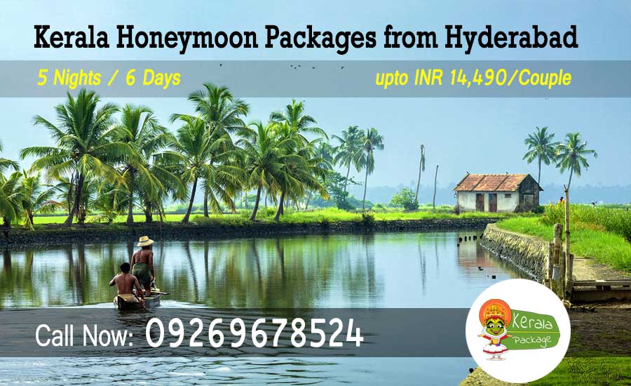 Kerala honeymoon packages from Hyderabad by flight